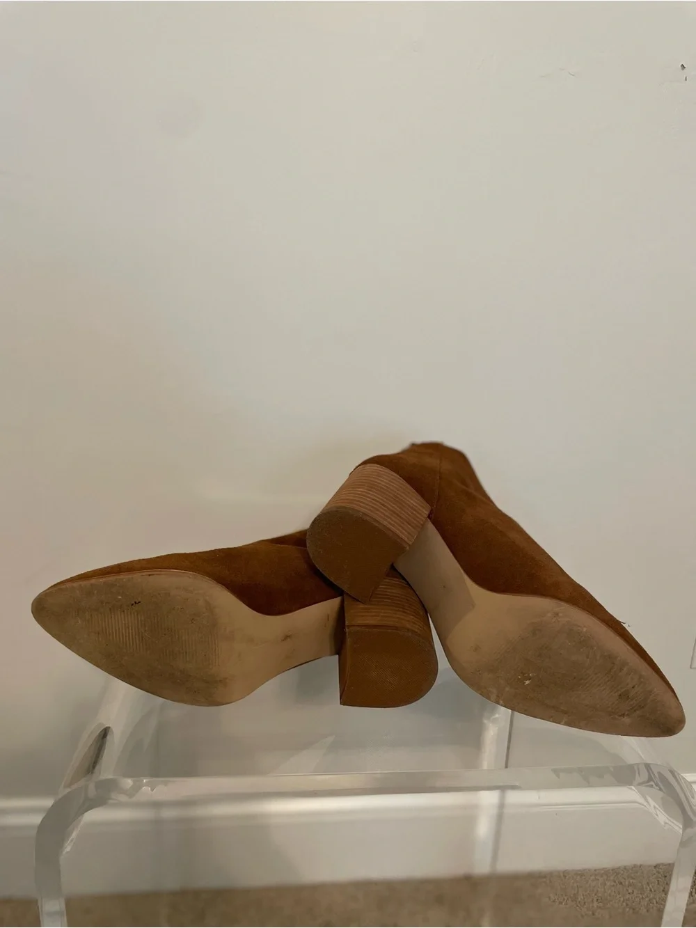 Steve Madden Women’s Cognac Brown Suede Pointed-Toe Ankle Boots Size 10